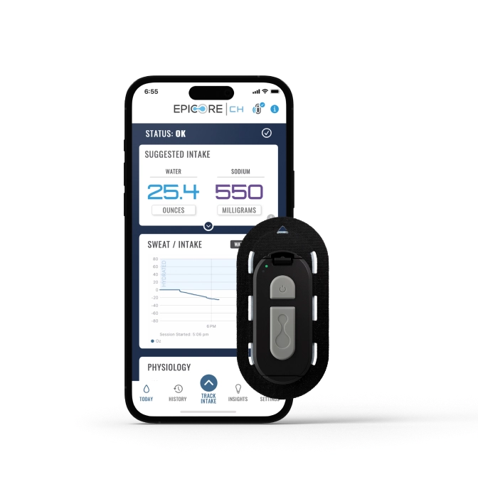 Wearable hydration tracker with app for industrial workers